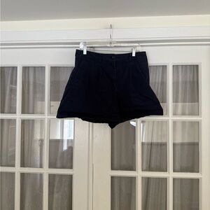 Jcrew Navy Chino Pleated Shorts